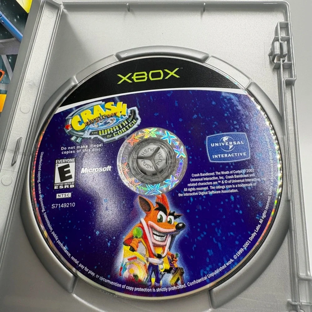 Microsoft Crash Bandicoot The‎ Wrath of Cortex Xbox Silver Good Platinum